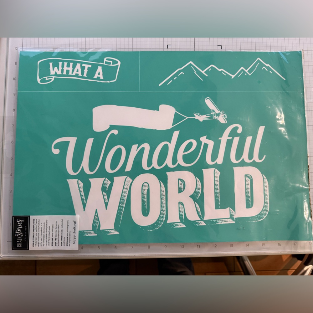 Chalk Couture - What a Wonderful World - Silk Screen Stencil - New DIY Decor